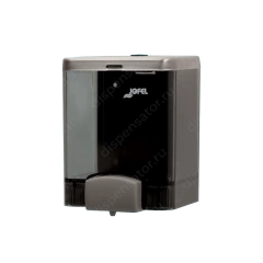 Дозатор Jofel Vision д/жидкого мыла, 1,4 л, прозрач. дымчатый SAN-пластик/серый ABS-пластик, арт. AC21150 ,