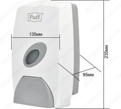 Дозатор для жидкого мыла пластик. puff-8115, белый,1000 мл, арт. 1402.106