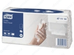 Листовые полотенца Tork Singlefold 471114 С-сложение белые двухслойные 20 пачек по 150 шт.