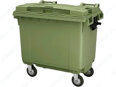 Мусорный контейнер на колёсах (660 л) (2) зеленый, MGB-660 (2) зеленый