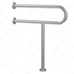 BRIMIX - Поручень для инвалидов к унитазу с опорой в пол из нержавеющей стали, хромированный d - 32 мм, арт. 948