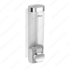 GFmark - Дозатор жидкого мыла пластиковый, хромированный, закруглённый - 200 мл, арт. 622