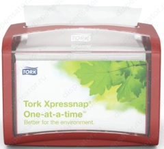 Диспенсер для салфеток Signature line Xpressnap Tork 272612 настольный, красный, пластик