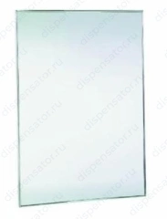 Зеркало антивандальное Nofer c рамкой из белой нержавеющей стали,800х600мм, арт. 08052.W