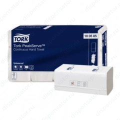 Листовые полотенца Tork PeakServe 100585 с непрерывной подачей белые однослойные 12 пачек по 410 шт.