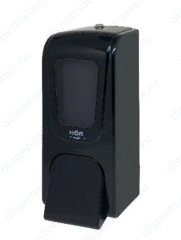 Дозатор для жидкого мыла X7 нажимной 0,7л БИЗНЕС, корпус черный, стекло и кнопка прозрачные черные, арт. HOR-31213304
