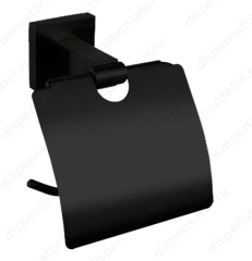 Держатель для туалетной бумаги Nofer BARCELONA с крышкой цвет черный, арт. 16917.N