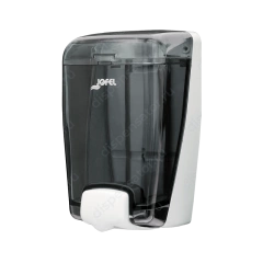 Дозатор Jofel Azur д/жидкого мыла,  1,0 л, прозрач. дымчатый SAN-пластик/белый ABS-пластик, арт. AC82000 