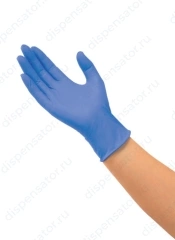 Перчатки нитриловые неопудренные смотровые Saraya 51081 (S) голубые, 200 шт./уп.