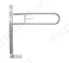 Поручень Nofer откидной 800 мм глянцевый усиленный с креплением к стене и полу, арт. 15064.B