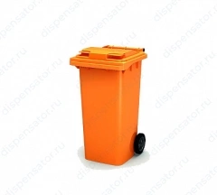 Контейнер для мусора с крышкой ТМ Пластик система 240 л, оранжевый, 24.C29