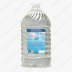 Жидкое пенящееся мыло с антибактериальным эффектом "Альбасофт-пена бесцветное" бутыль ПЭТ 5л. Keman 100043-5000