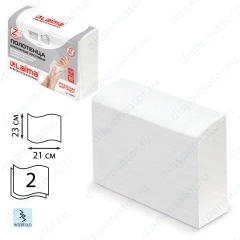 Полотенца бумажные LAIMA (H2) PREMIUM UNIT PACK белые Z-сложение