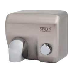 Настенная сушилка для рук Sanela, корпус из нержавеющей стали, включение нажатием кнопки, арт. 79023