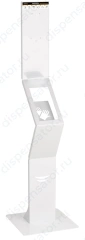 Переносная стойка Mediclinics для дозатора-санитайзера для рук (без дозатора), 1429х370х370 мм, сталь, белая эпоксидная краска, арт. HGPT0040