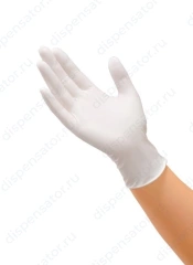 Перчатки нитриловые неопудренные смотровые Saraya 51084 (XS) белые, 200 шт./уп.