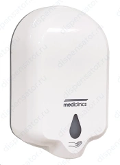 Настенный автоматический дозатор жидкого мыла, объем 1,2л, ABS-пластик, цвет белый, питание от батареек 6В (4х1,5 АА), арт. DJ0050A