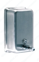 Дозатор жидкого мыла Mediclinics вертикальный, объем 1,1л, 208х121х130/70 мм, нержавеющая сталь AISI 304, поверхность матовая, арт. DJ0111CS