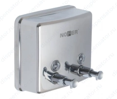 Двойной дозатор для жидкого мыла INOX Nofer, арт. 03005.B