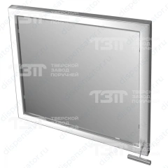 Зеркало поворотное, квадратное, AISI 304, 680x680 мм, арт. 80035-1