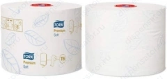 Туалетная бумага мягкая Tork 127520 в миди-рулонах двухслойная 27 рулонов по 90м