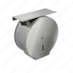 BRIMIX - Диспенсер для туалетной бумаги с ключом - барабан с полочкой , полированная нержавейка - ГЛЯНЕЦ, арт. 903