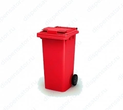 Контейнер для мусора с крышкой ТМ Пластик система 120 л красный, 27.C29 