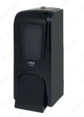 Дозатор для пены X12 нажимной 1,2л БИЗНЕС, корпус черный, стекло и кнопка прозрачные черные, арт. HOR-41213309
