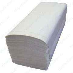 Бумажные полотенца Ksitex 200 листовые однослойные V-сложение белые 200 шт.