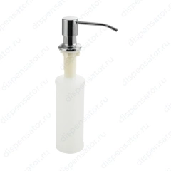 Brimix - Дозатор для жидкого мыла и моющих средств, хромированный, Врезной, под раковину, пластиковый, 300 мл, арт. 6282