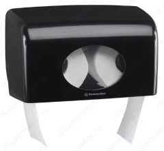 Диспенсер Kimberly-Clark AQUARIUS чёрный для туалетной бумаги, маленький рулон, арт. 7191