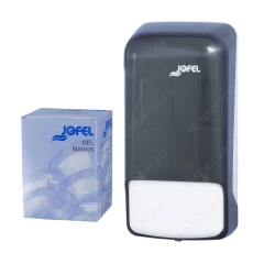 Дозатор Jofel ЖМ КТ Azur 0,8 л, прозрач. дымчатый SAN-пластик-пластик/белый ABS-пластик, арт. AC81400