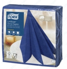 Салфетки Tork LinStyle Premium 478856  для декора стола темно-синие