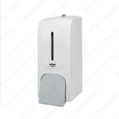 Дозатор для жидкого мыла X7 нажимной 0,7л СТАНДАРТ, корпус белый, кнопка серая, арт. HOR-32110602