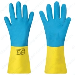 Перчатки неопреновые LAIMA EXPERT НЕОПРЕН, 95 г/пара, химически устойчивые, х/б напыление, L (большой), 605005