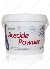 Дезинфицирующее средство Saraya Acecide Powder для дезинфекции и стерилизации инструментов 1,5л