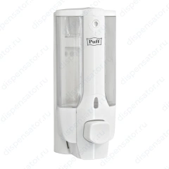 Дозатор для мыла Puff-8101, 380мл, белый, ABS-пластик, с замком, арт. 1402.025