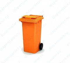 Контейнер для мусора с крышкой ТМ Пластик система 120 л оранжевый, 27.C29 