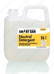 Нейтральное моющее средство Saraya Smart San N-1 концентрат разводится 1:400,  5л, 56014