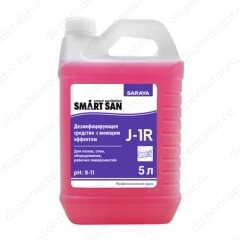 Профессиональное концентрированное моющее средство Saraya Smart San J-1R с антибактериальным эффектом 5л