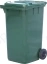 Мусорный контейнер 240л.  зелёный