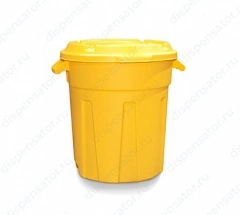 Мусорный бак с крышкой ТМ Пластик система 60 л желтый, mb-60l