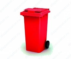 Контейнер для мусора с крышкой ТМ Пластик система 240 л, красный, 24.C29