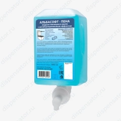 Жидкое пенящееся мыло с антибактериальным эффектом "Альбасофт-пена" картридж 1л. (Aquarius) Keman 100123-А1000