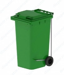 Контейнер для мусора с крышкой ТМ Пластик система 240 л, зеленый, 24.C29