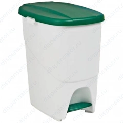 Контейнер для мусора пластиковый Nofer белый 25 л. 410х270х370мм., арт. 14018.W