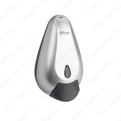 GFmark - Дозатор жидкого МЫЛА, универсальный, пластиковый, СЕРЫЙ с глазком - капля, 400 мл, арт. 638