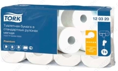 Туалетная бумага Tork 120320 в стандартных рулонах мягкая двухслойная 12 рулонов по 23м