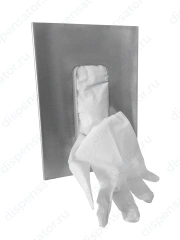 Односекционный держатель для перчаток настенный ЦПО D-001 хром, нержавеющая сталь