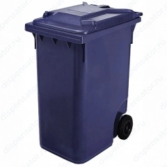 Контейнер для мусора ТМ Пластик система с крышкой на колесах 200 мм, 360 л синий, 36.С20